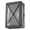 Hivvago Burnished Bronze Criss Cross Water Glass Outdoor Light