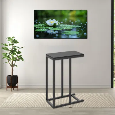 Hivvago C-frame Side Table With Durable Metal Base In Multi