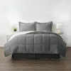 Hivvago Ca King Size 8-piece Microfiber Reversible Bed-in-a-bag Comforter Set In Grey