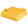 Hivvago California King Yellow Cotton Woven Geometric Blanket In Yellow