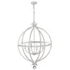Hivvago Callie 6-light Country White Pendant In Silver