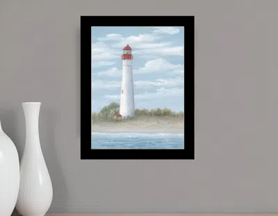 Hivvago Cape May Light Black Framed Print Wall Art In Blue