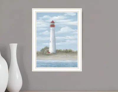 Hivvago Cape May Light White Framed Print Wall Art