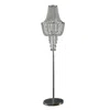 Hivvago Cara 62 Inch Floor Lamp, Hanging Drop Design, Crystal And Metal, Chrome