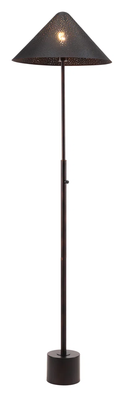Hivvago Cardo Floor Lamp Bronze In Black