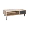 Hivvago Carly 47 Inch Coffee Table, Tapered Legs, 1 Drawer, Light Brown And Gray In Neutral