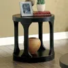Hivvago Carrie Transitional End Table, Antique Black In Black
