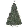 Hivvago Cashmere And Snow Bristle Mixed Christmas Tree With Pine Cones And Clear Lights In Green