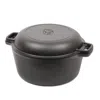 Hivvago Cast Iron 5-quart Pre-seasoned Dutch Oven With 2-in-1 Skillet Lid 10.25-inch