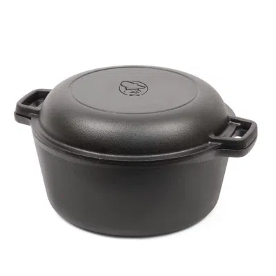 Hivvago Cast Iron 5-quart Pre-seasoned Dutch Oven With 2-in-1 Skillet Lid 10.25-inch