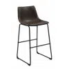 Hivvago Casual Contoured Bar Height Stool, Brown, Set Of 2 In Black