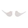 Hivvago Ceramic Bird Figurine (set Of 4) In White