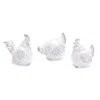 Hivvago Ceramic Chicken Decor (set Of 6) In White