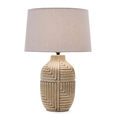 Hivvago Ceramic Table Lamp 24"h In Neutral