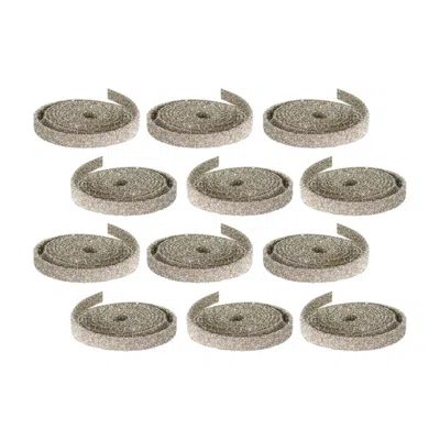 Hivvago Champagne Glitter Rope Ribbon (set Of 12 Rolls) In Gray