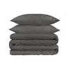 Hivvago Charcoal King Cotton Blend 1200 Thread Count Washable Duvet Cover Set