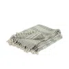 Hivvago Charcoal Woven 100% Cotton Throw Blanket In Gray