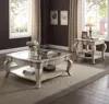 Hivvago Charming Coffee Table, Brown& Clear Glass In Gray