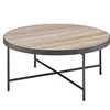 Hivvago Charming Coffee Table, Weathered Oak Brown In Brown
