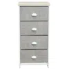 Hivvago Chest Storage Tower Side Table Display Storage With 4 Drawers-gray