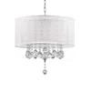 Hivvago Chic Silver Ceiling Lamp With Crystal Accents And Silver Shade In Gray