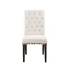 Hivvago Wooden Dining Side Chair, Cream & Black, Set Of 2 In White