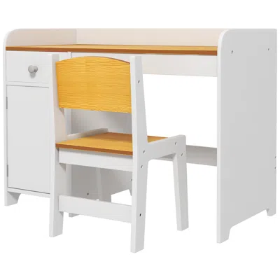 Hivvago Children's Desk And Chair Set With Built-in Storage