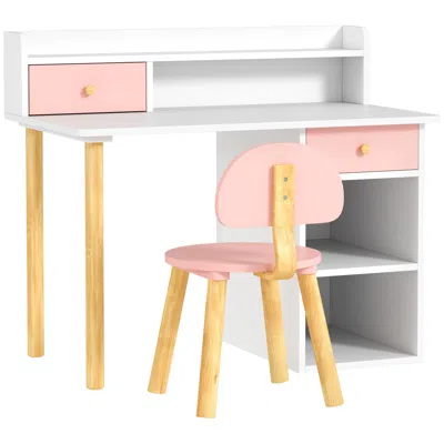Hivvago Children's Study Desk With Chair And Storage Drawer