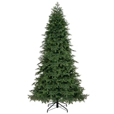 Hivvago Christmas Tree Pre-lit With 11 Light Modes - Artificial Tree With Durable Metal Stand 7 Ft In Green