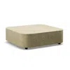 Hivvago Cid Macy 36 Inch Low Coffee Table, Square Modern Style, Beige Brown Finish In Yellow
