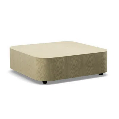 Hivvago Cid Macy 36 Inch Low Coffee Table, Square Modern Style, Beige Brown Finish In Yellow