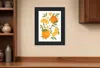 Hivvago Citrus Orange Botanical Black Framed Print Wall Art In Black