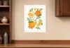 Hivvago Citrus Orange Botanical White Framed Print Wall Art In Orange