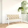 Hivvago Claire 2pc Outdoor Cushion For Bench, Tufted Beige Oxford Fabric In Neutral