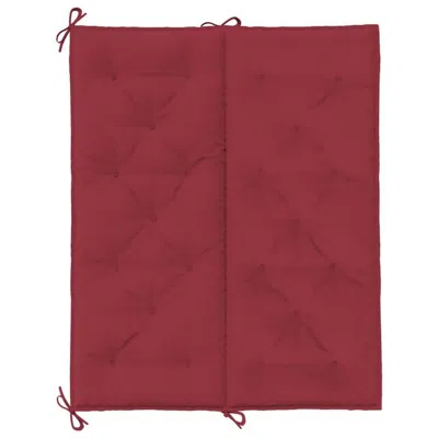 Hivvago Claire Outdoor Cushion For Bench, 47 Inch, Red Tufted Oxford Fabric