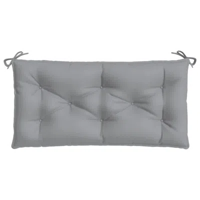 Hivvago Claire Outdoor Cushion For Bench, Button Tufted Gray Fabric, 59 Inch
