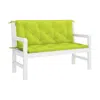 Hivvago Claire Outdoor Cushion For Bench, Button Tufted Green Fabric, 47 Inch In Green