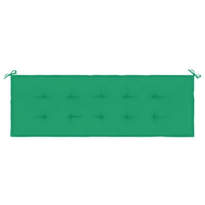 Hivvago Claire Outdoor Cushion For Bench, Button Tufted Green Fabric, 59 Inch