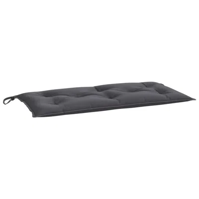 Hivvago Claire Outdoor Cushion For Bench Set Of 2, Dark Gray Fabric, 39 Inch In Black