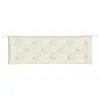 Hivvago Claire Outdoor Cushion For Bench, Tufted White Oxford Fabric, 59 Inch In White