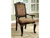 Hivvago Classic Style Transitional Arm Chair, Cherry Brown In Brown