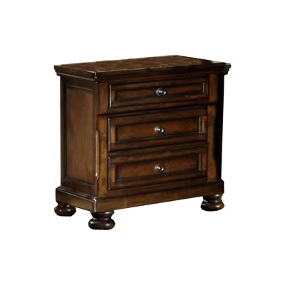 Hivvago Classic Wooden Night Stand With 2 Drawers Brown
