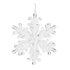 Hivvago Clear Acrylic Snowflake Oranment (set Of 12) In White