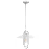 Hivvago White And Clear Simple Iron Ceiling Light With Clear Shades In Multi