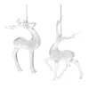 Hivvago Clear Bubbled Deer Ornament (set Of 6) In Transparent