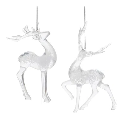 Hivvago Clear Bubbled Deer Ornament (set Of 6) In Transparent