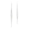 Hivvago Clear Glass Icicle Drop Ornament (set Of 6) In White