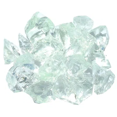 Hivvago Clear Round Reflective Fire Pit Glass In Green