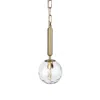 Hivvago Clear Single Metal Dimmable Ceiling Light With Clear Shades In Gold