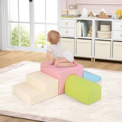 Hivvago Climb And Crawl Foam Block Play Set For Infant Baby-multicolor